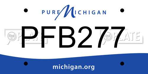 PFB277 Michigan License Plate