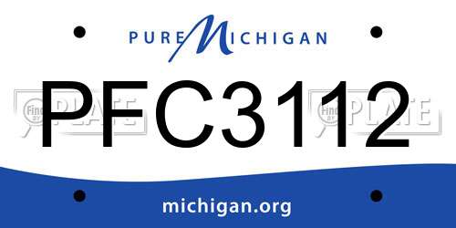 PFC3112 Michigan License Plate