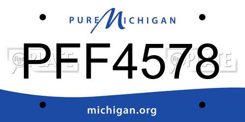 PFF4578 Michigan License Plate