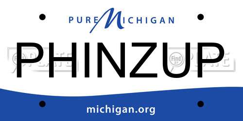PHINZUP Michigan License Plate