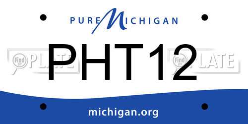 PHT12 Michigan License Plate