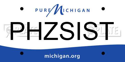 PHZSIST Michigan License Plate