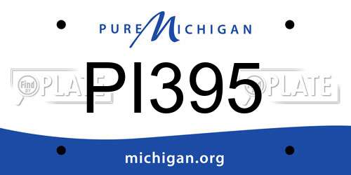 PI395 Michigan License Plate