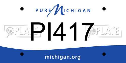 PI417 Michigan License Plate