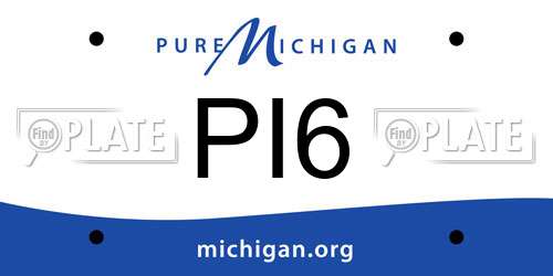 PI6 Michigan License Plate