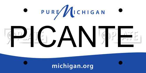 PICANTE Michigan License Plate