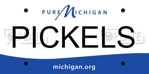 PICKELS Michigan License Plate