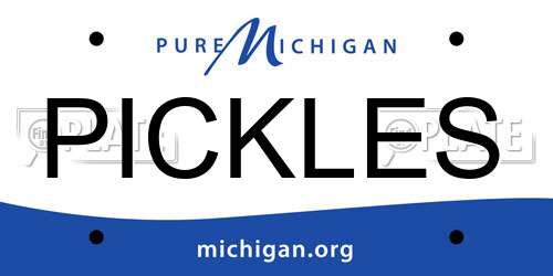 PICKLES Michigan License Plate