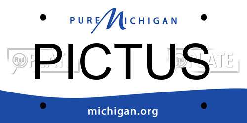 PICTUS Michigan License Plate