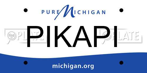 PIKAPI Michigan License Plate