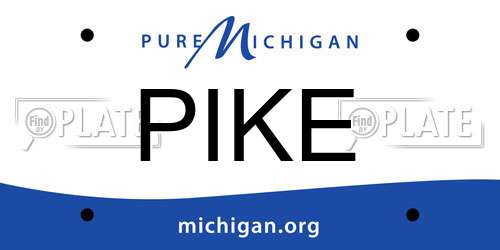 PIKE Michigan License Plate
