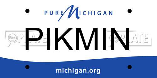 PIKMIN Michigan License Plate