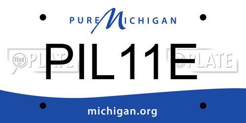 PIL11E Michigan License Plate