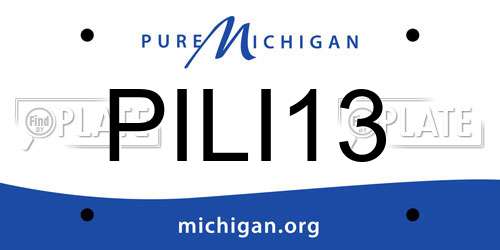 PILI13 Michigan License Plate