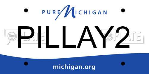 PILLAY2 Michigan License Plate
