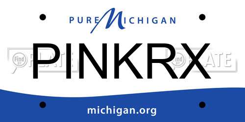 PINKRX Michigan License Plate