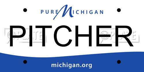 PITCHER Michigan License Plate