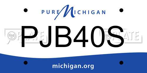 PJB40S Michigan License Plate