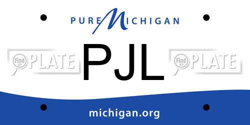 PJL Michigan License Plate