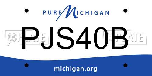 PJS40B Michigan License Plate