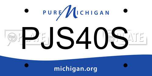 PJS40S Michigan License Plate