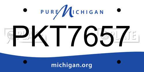 PKT7657 Michigan License Plate
