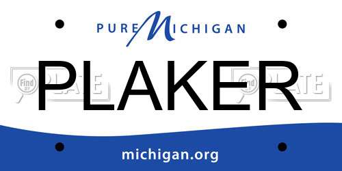 PLAKER license plate in MI state