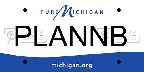 PLANNB Michigan License Plate