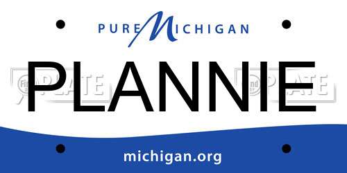 PLANNIE Michigan License Plate