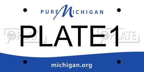 PLATE1 Michigan License Plate