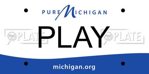 PLAY Michigan License Plate