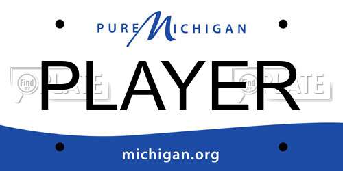 PLAYER Michigan License Plate