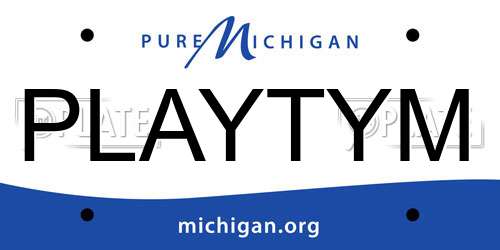 PLAYTYM Michigan License Plate