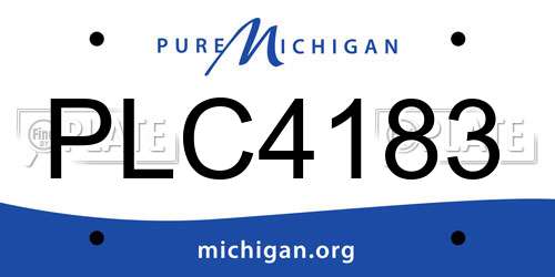 PLC4183 Michigan License Plate
