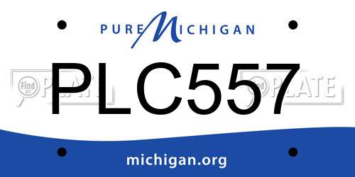 PLC557 Michigan License Plate