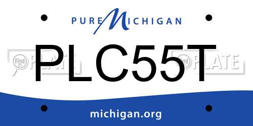 PLC55T Michigan License Plate