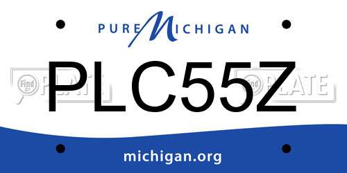 PLC55Z Michigan License Plate