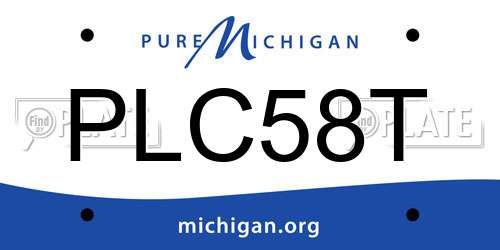 PLC58T Michigan License Plate
