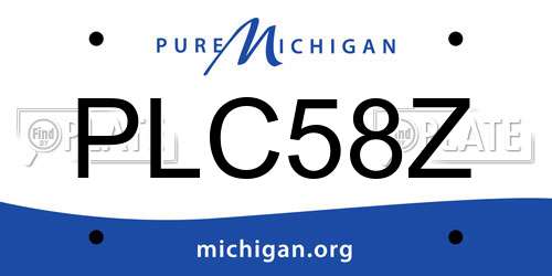 PLC58Z Michigan License Plate