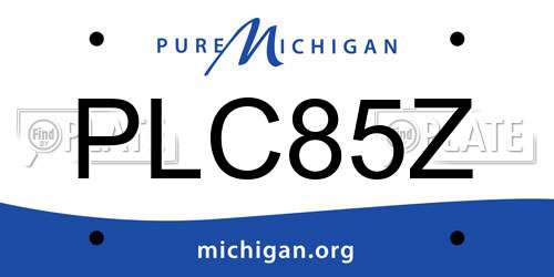 PLC85Z Michigan License Plate