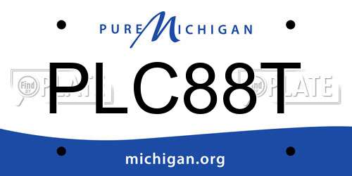 PLC88T Michigan License Plate