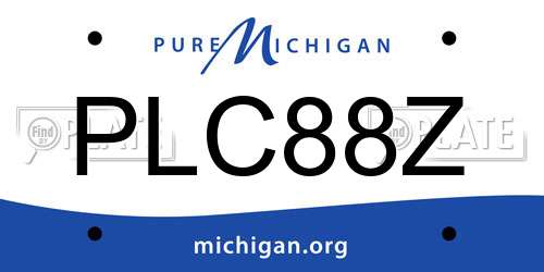 PLC88Z Michigan License Plate