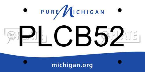 PLCB52 Michigan License Plate