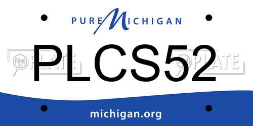 PLCS52 Michigan License Plate