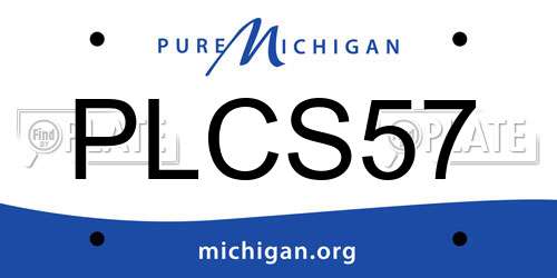 PLCS57 Michigan License Plate