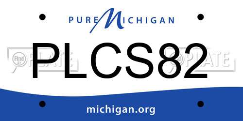 PLCS82 Michigan License Plate