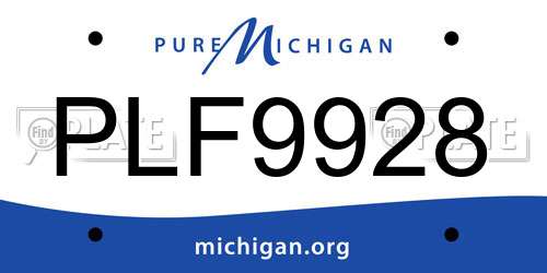 PLF9928 Michigan License Plate