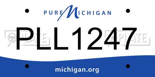 PLL1247 Michigan License Plate