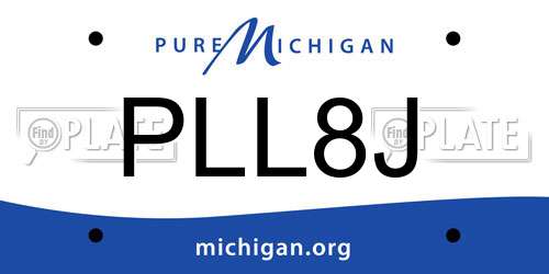 PLL8J Michigan License Plate