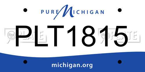 PLT1815 Michigan License Plate